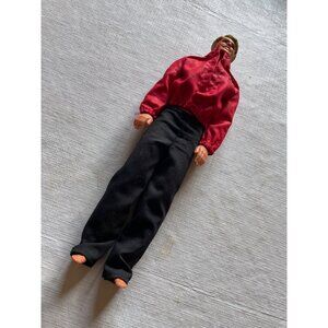 Vintage 1968 Mattel Ken Doll With Red Jacket & Black Pants